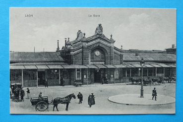Ansichtskarte AK Laon 1914-1918 La Gare Frankreich France 02 Aisne